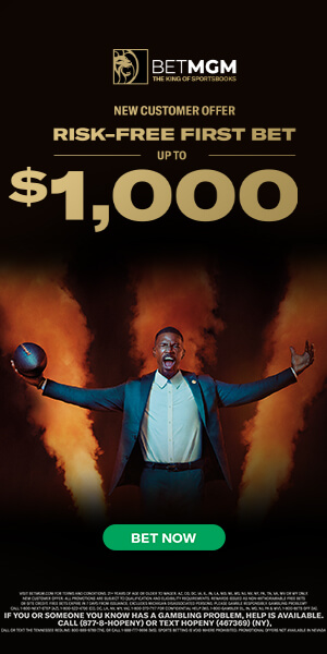BetMGM's sign-up bonus is a risk-free bet of up to $1,000. Claim now! 