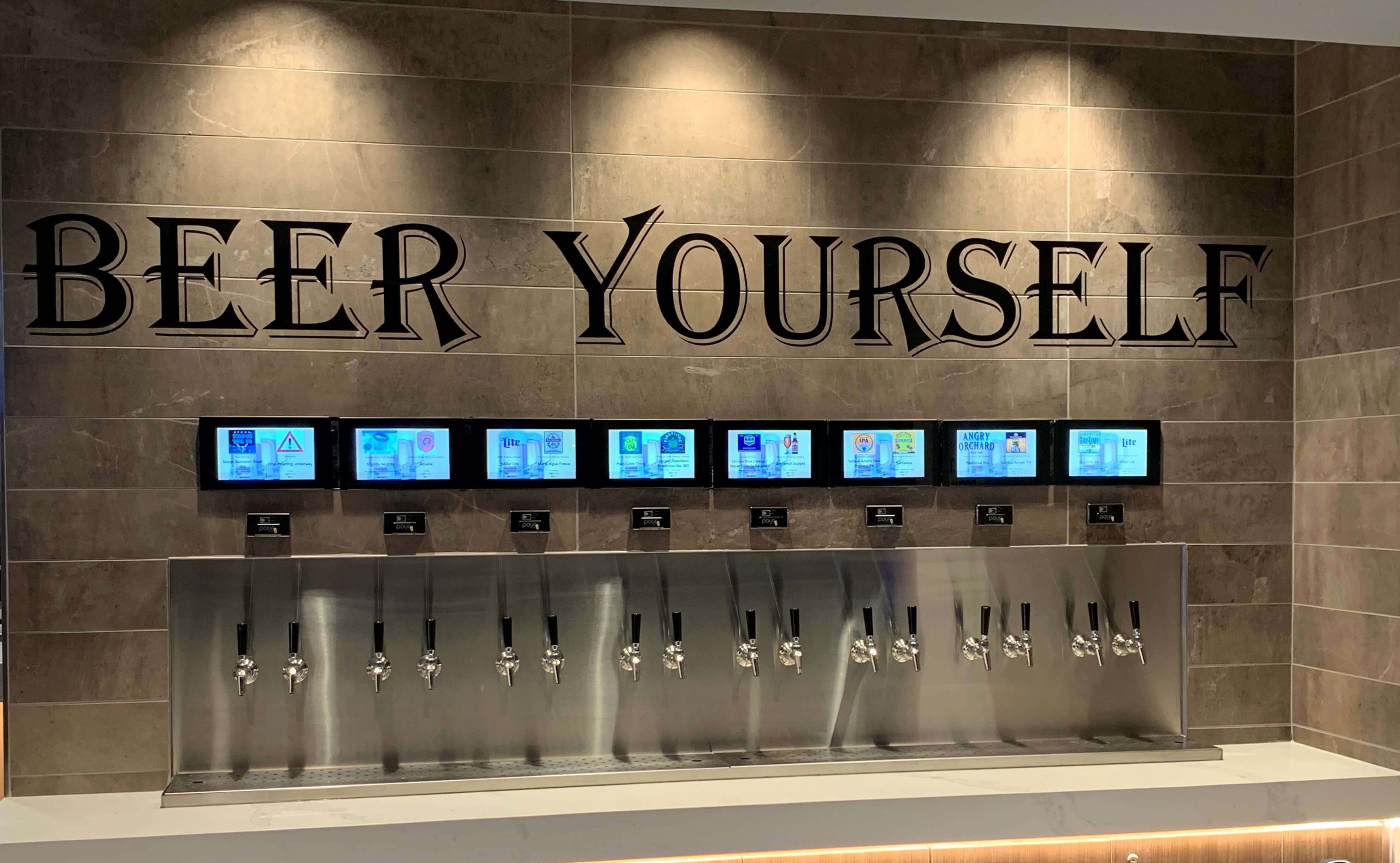 Beer Yourself wall at The Book at Bally's Wild Wild West Casino